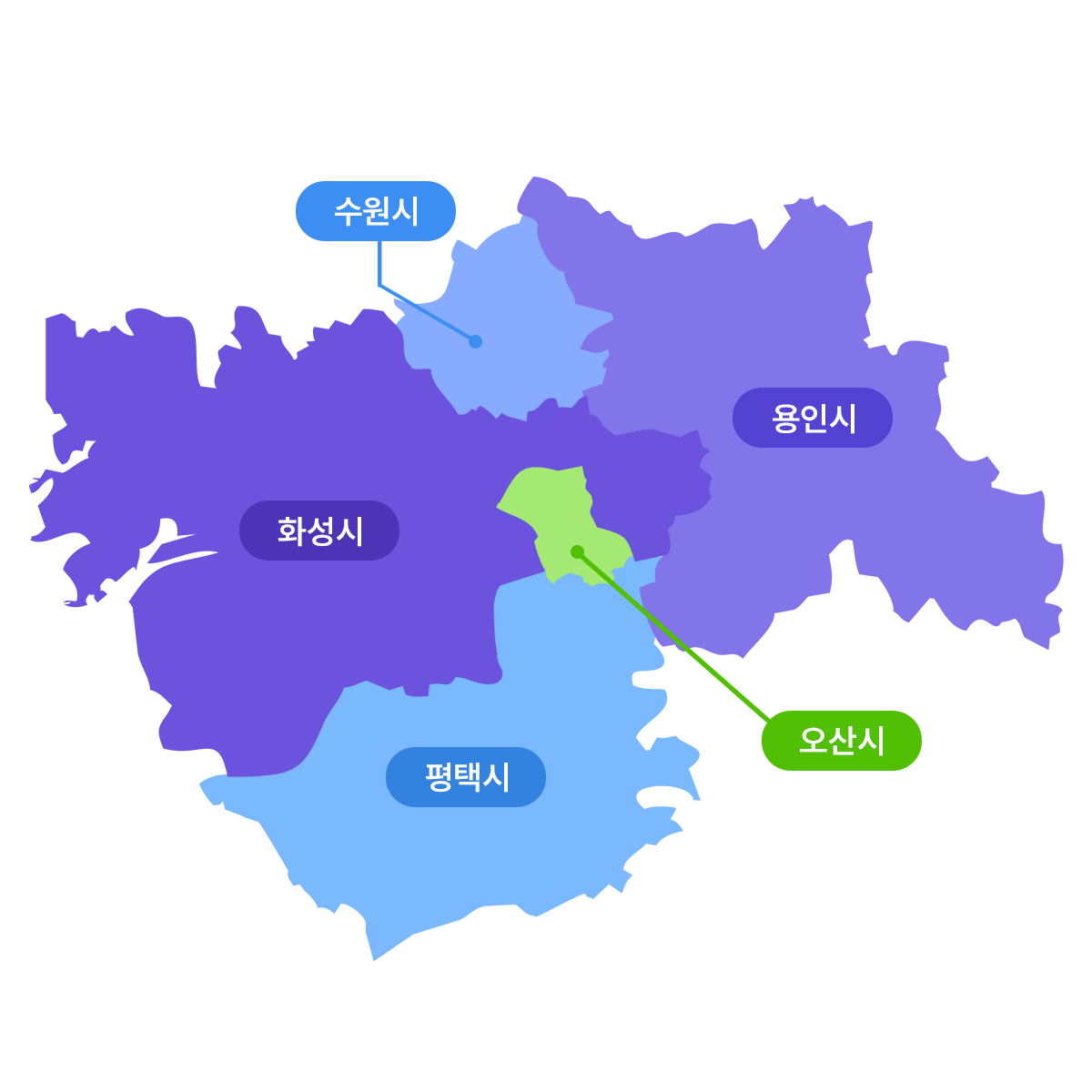 자폼 픽업 및 출장 가능 지역 - 경기도 오산시, 화성시, 수원시, 용인시, 평택시